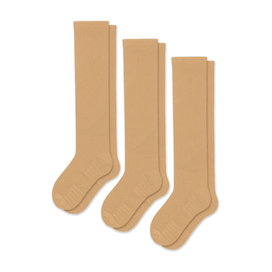 Beige støttestrømper – 3-pakning